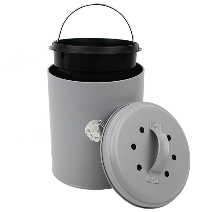 Typhoon Living Grey Compost Caddy