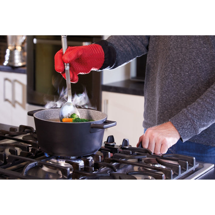 MasterClass Silicone Fleece Lined Oven Glove - Red