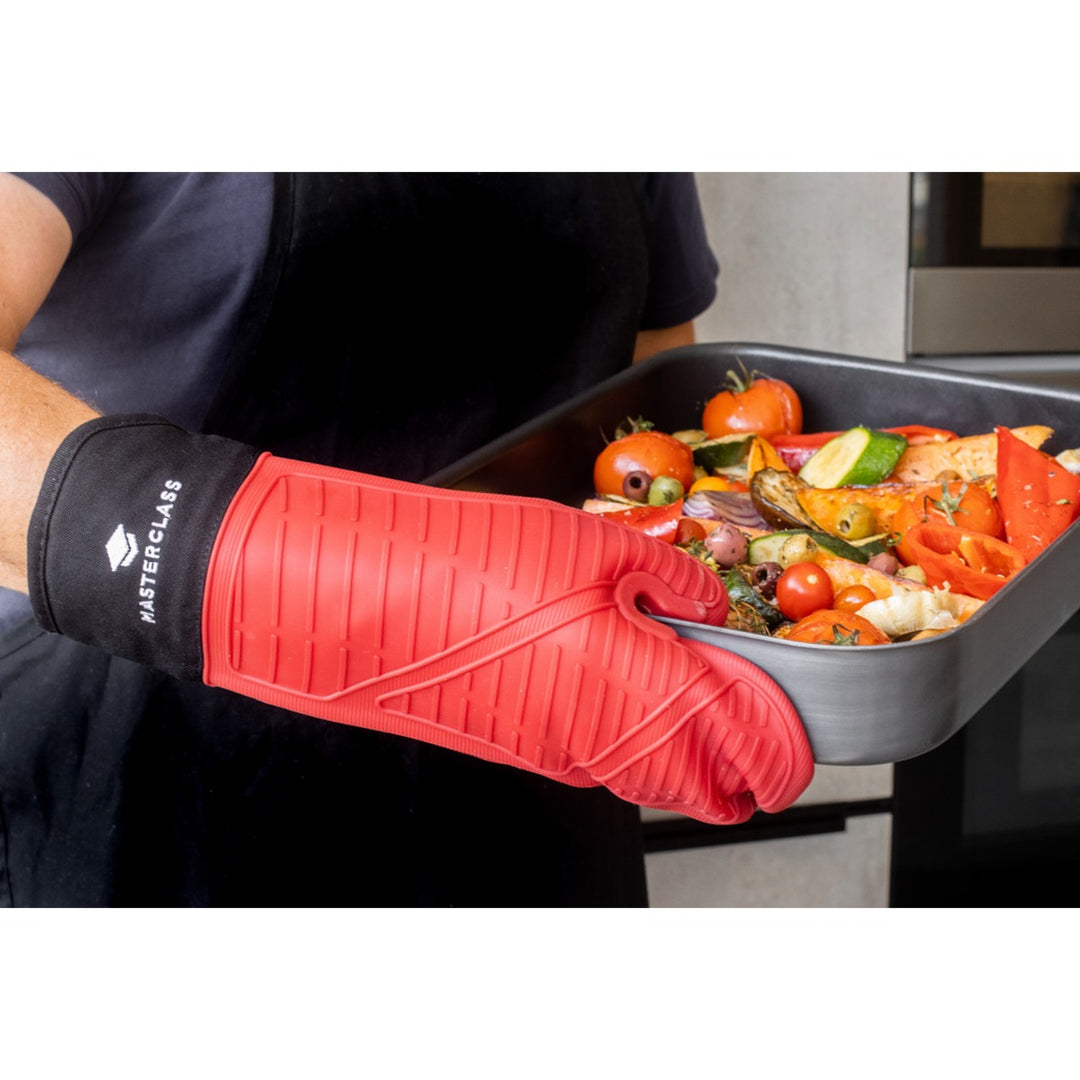 MasterClass Silicone Oven Gauntlet - Red
