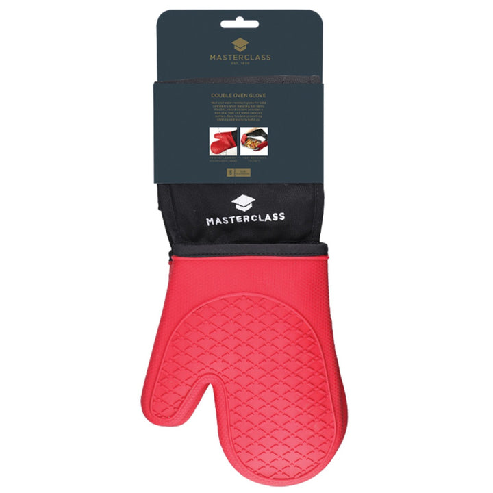 MasterClass Silicone Double Oven Glove - Red
