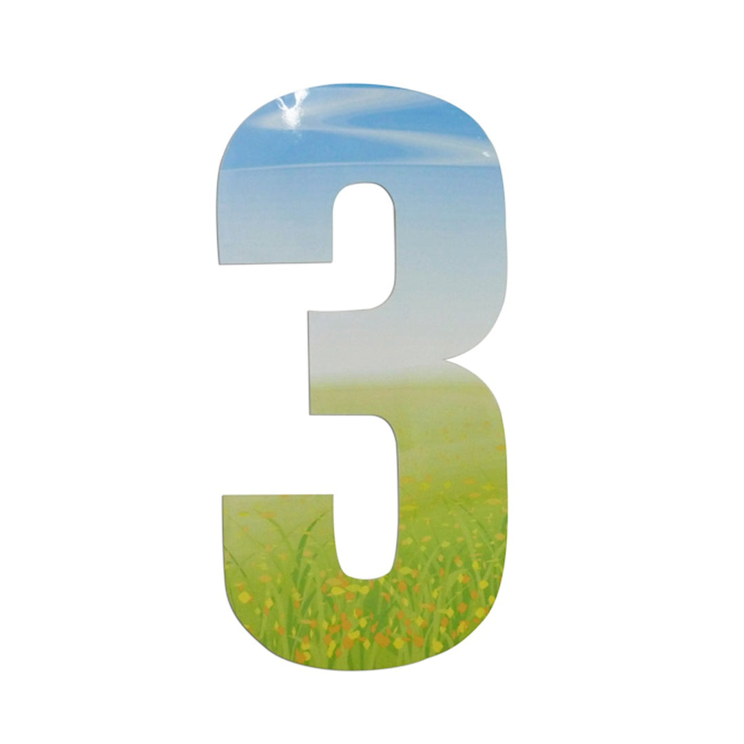 Wheelie Bin/Recycling Box Number Sticker Label - Meadow