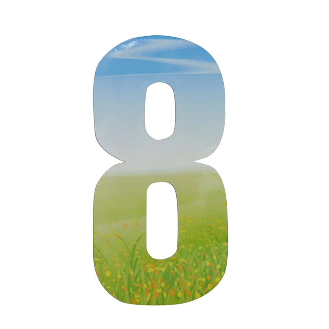 Wheelie Bin/Recycling Box Number Sticker Label - Meadow
