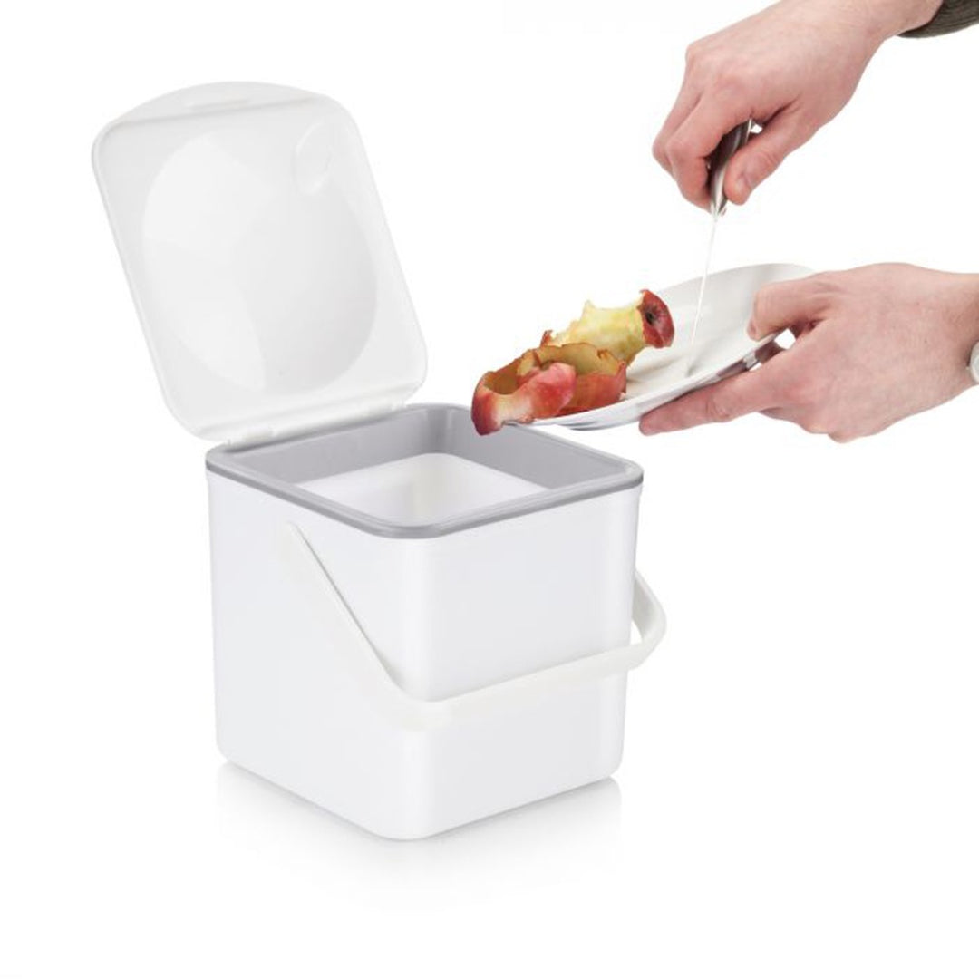 Minky White Compost Caddy - 3.5L Size