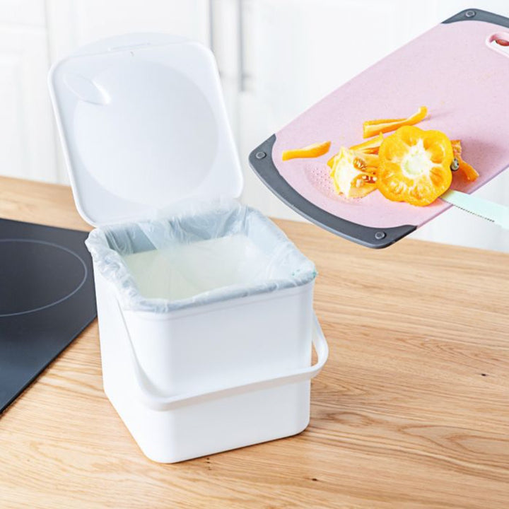 Minky White Compost Caddy - 3.5L Size