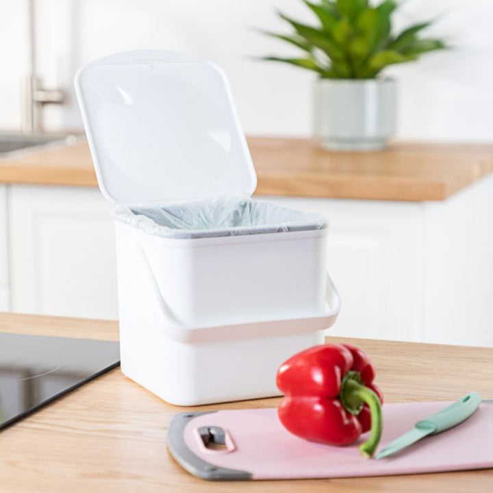 Minky White Compost Caddy - 3.5L Size