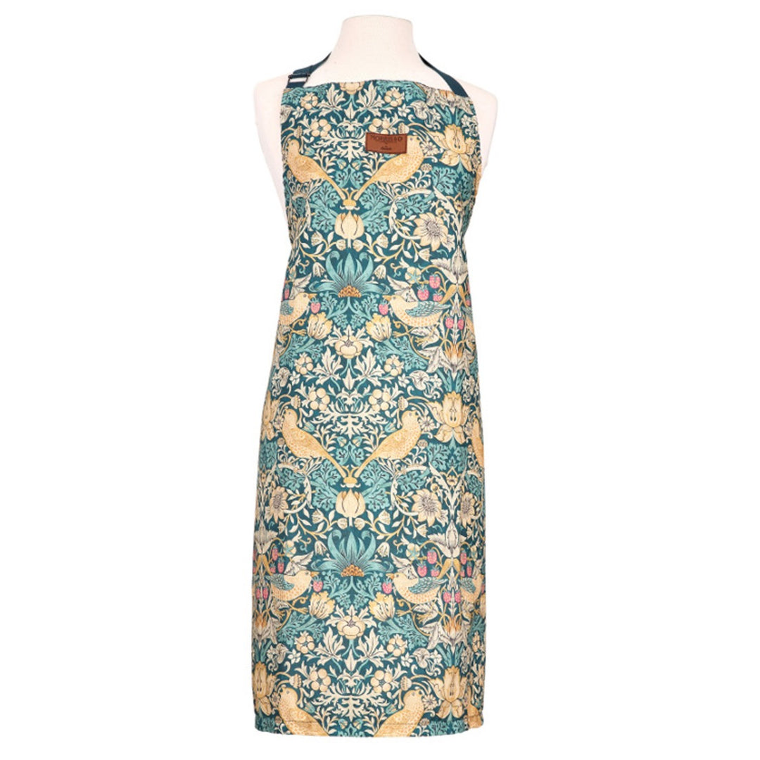 Morris & Co Strawberry Thief Apron - Teal