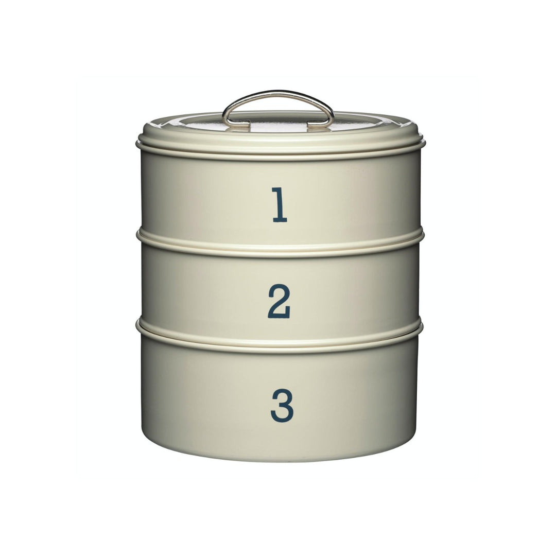 Living Nostalgia Antique Cream Three-Tier Cake Tin Set