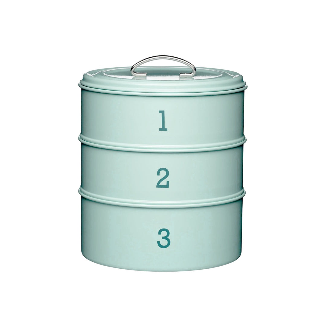 Living Nostalgia Vintage Blue Three-Tier Cake Tin Set