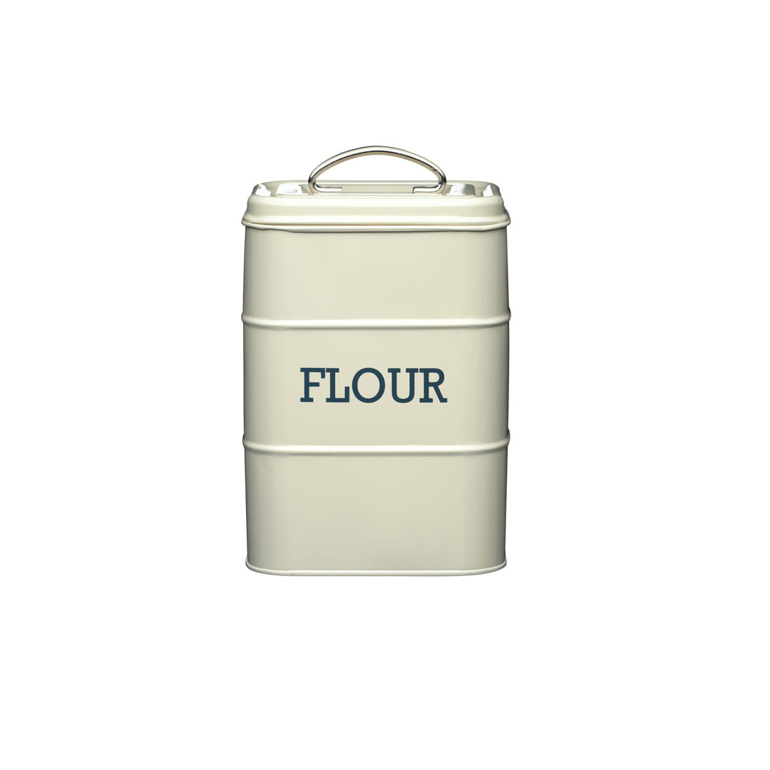 Living Nostalgia Antique Cream Flour Tin