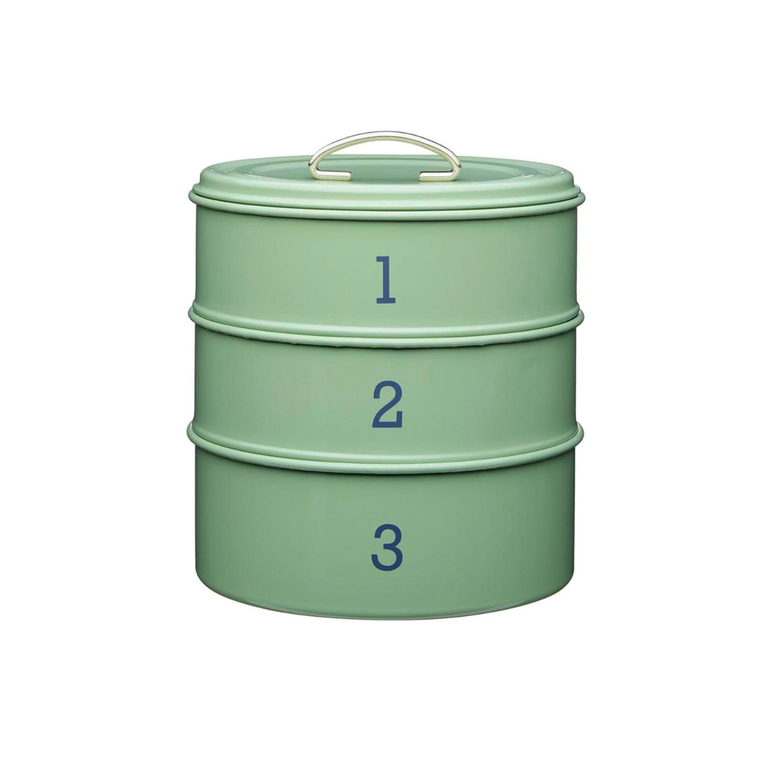 Living Nostalgia English Sage Three-Tier Cake Tin Set