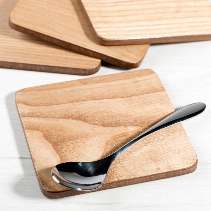 Creative Tops Brown Natural Oak Veneer Coasters