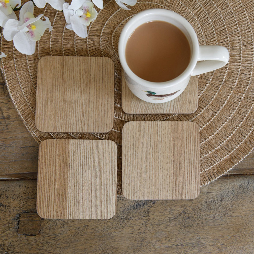 Creative Tops Brown Natural Oak Veneer Coasters