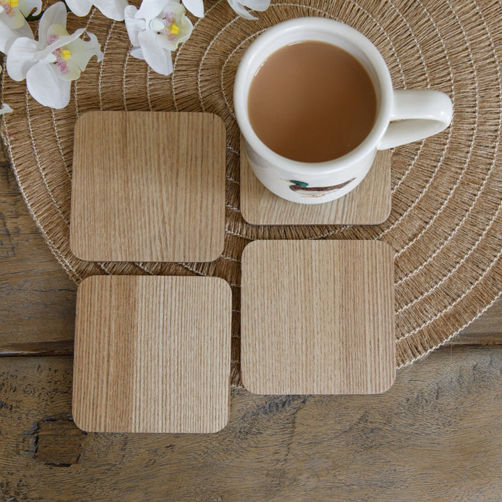 Creative Tops Brown Natural Oak Veneer Coasters