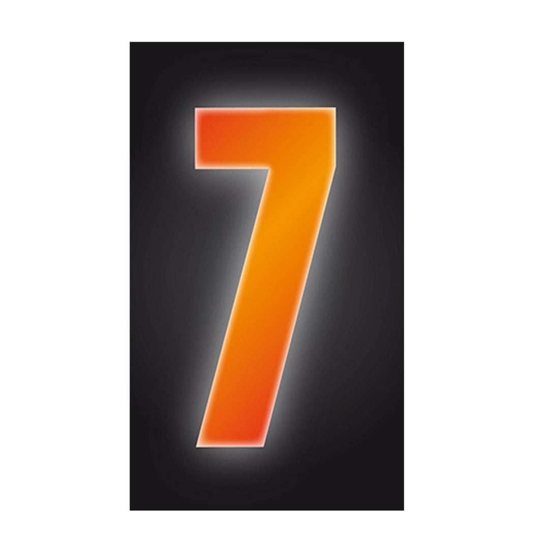 Wheelie Bin/Recycling Box Number Sticker Label - High Viz Orange
