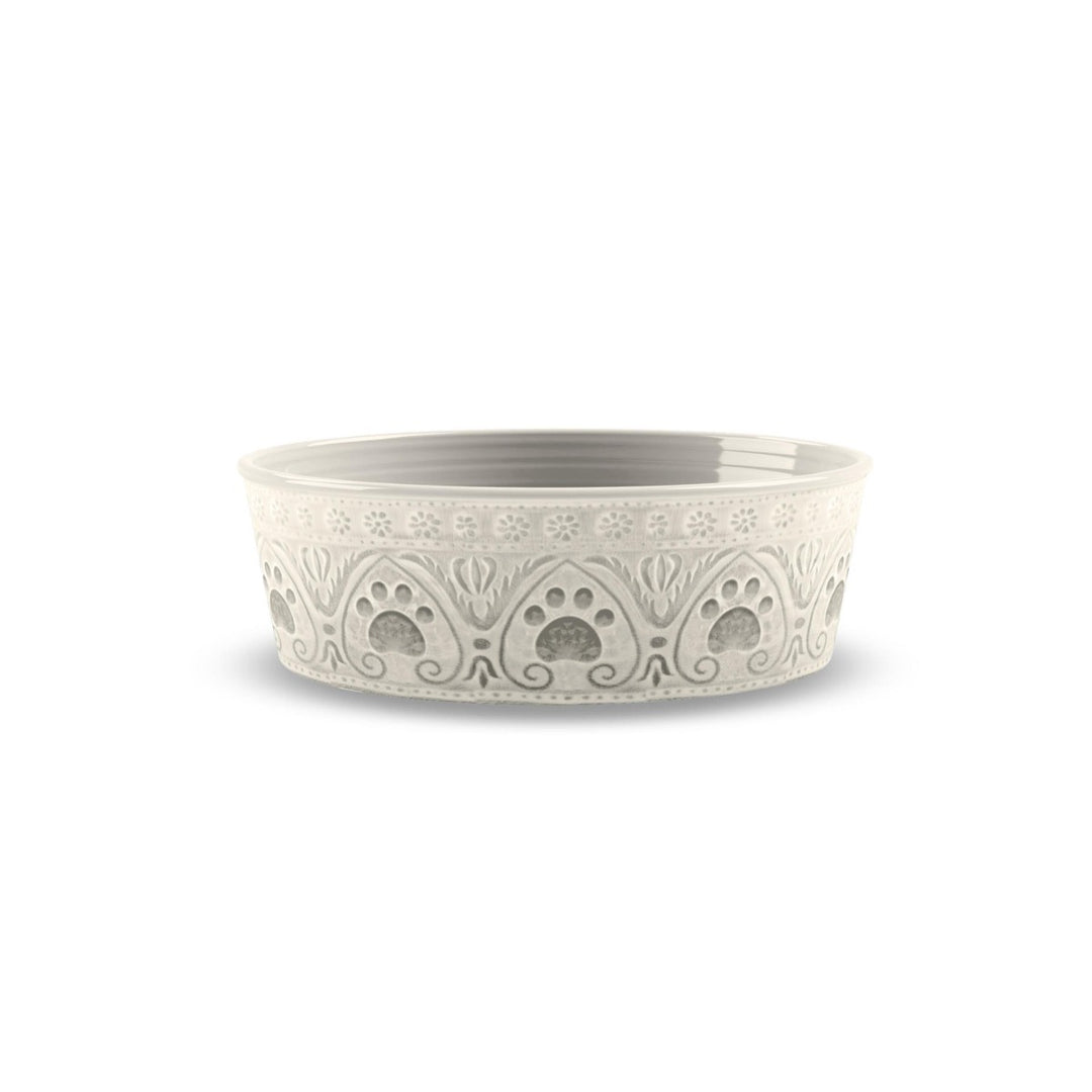 Natural Paw Print Melamine Pet Bowl - Small