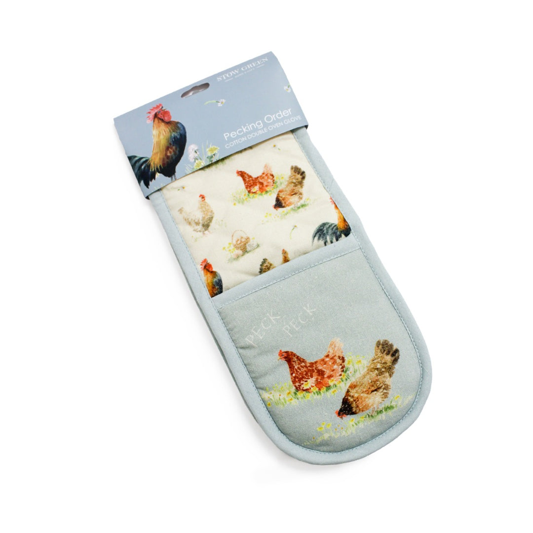 Stow Green Pecking Order Double Oven Glove