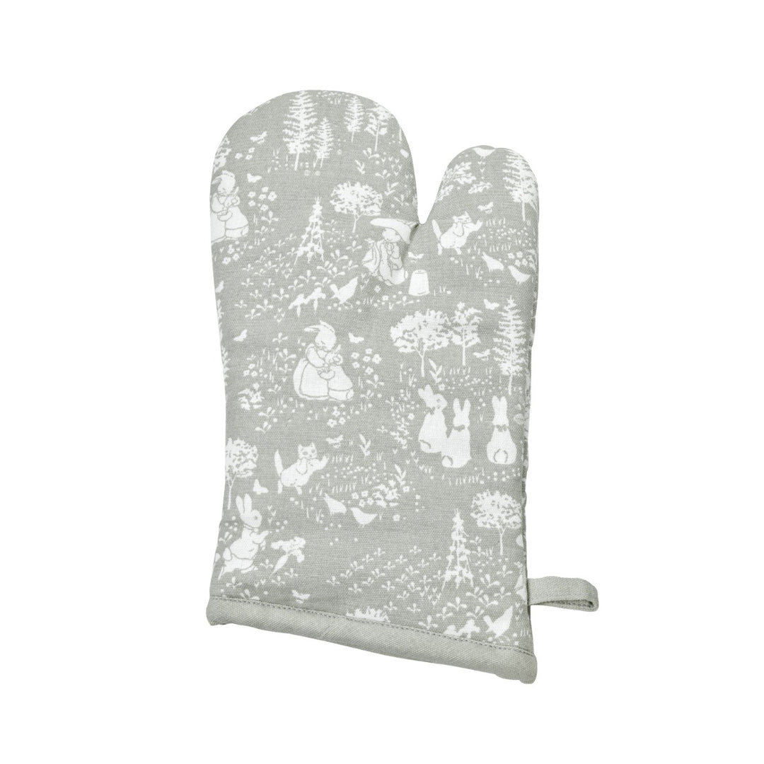 Grey and white Peter Rabbit oven glove/gauntlet