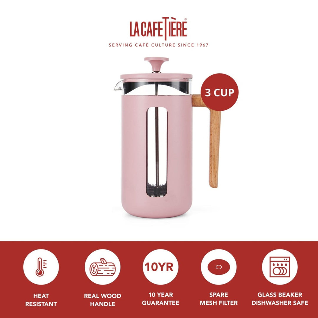 La Cafetiére Pisa Pink Cafetiere - 3 Cup
