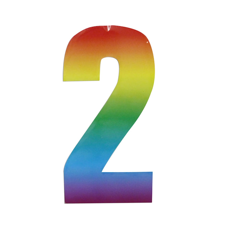 Wheelie Bin/Recycling Box Number Sticker Label - Rainbow
