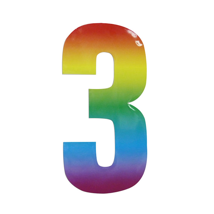 Wheelie Bin/Recycling Box Number Sticker Label - Rainbow