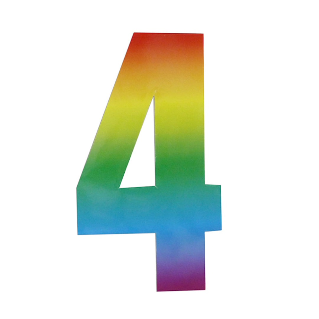 Wheelie Bin/Recycling Box Number Sticker Label - Rainbow