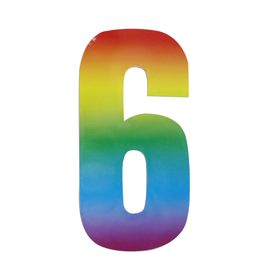 Wheelie Bin/Recycling Box Number Sticker Label - Rainbow