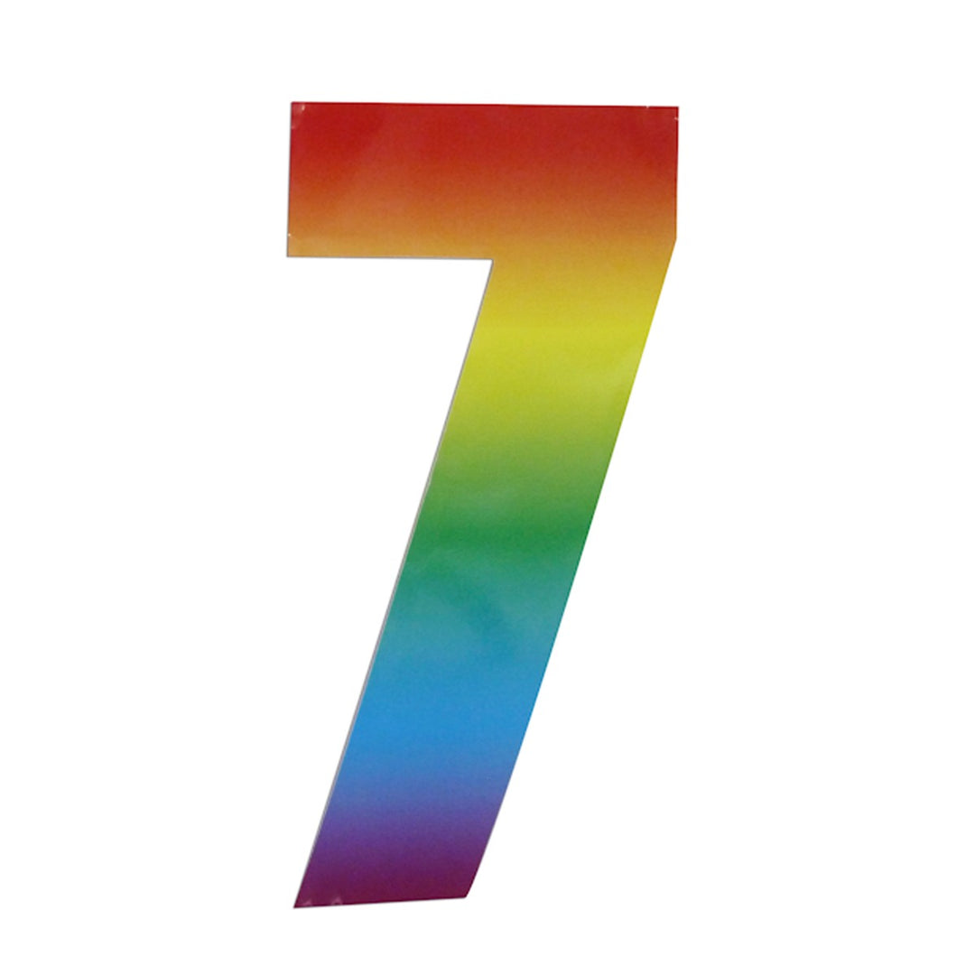 Wheelie Bin/Recycling Box Number Sticker Label - Rainbow
