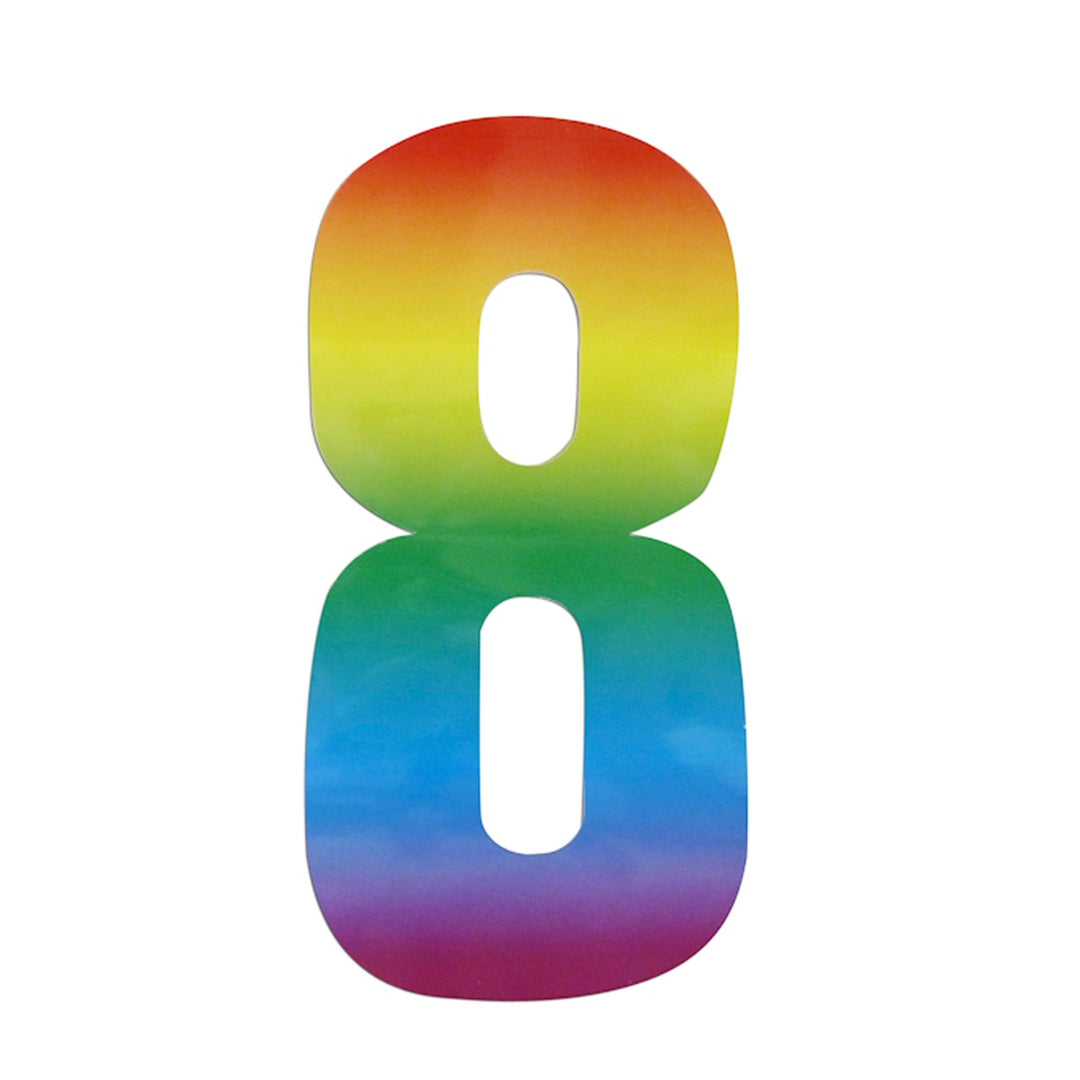 Wheelie Bin/Recycling Box Number Sticker Label - Rainbow