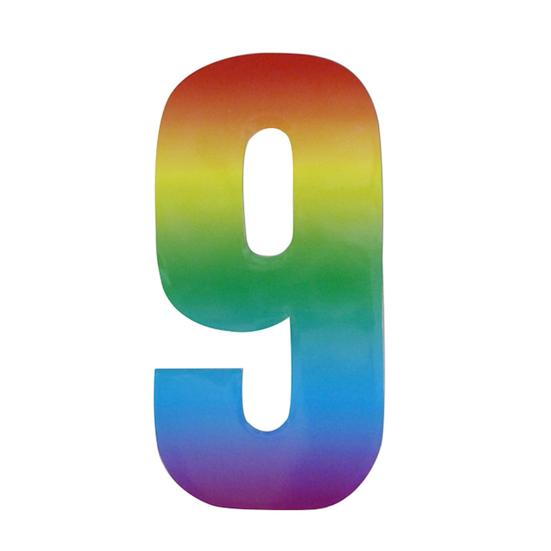 Wheelie Bin/Recycling Box Number Sticker Label - Rainbow