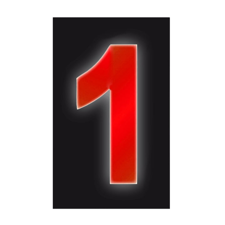 Wheelie Bin/Recycling Box Number Sticker Label - High Viz Red