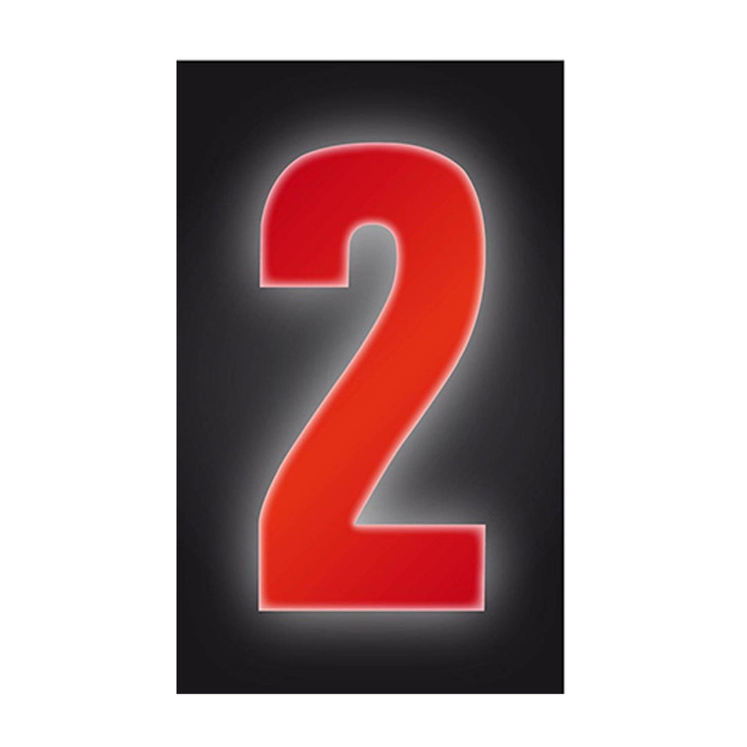 Wheelie Bin/Recycling Box Number Sticker Label - High Viz Red