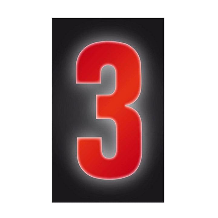 Wheelie Bin/Recycling Box Number Sticker Label - High Viz Red