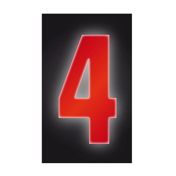 Wheelie Bin/Recycling Box Number Sticker Label - High Viz Red