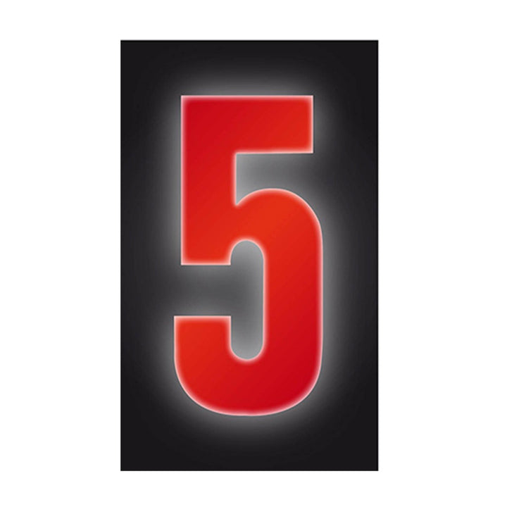 Wheelie Bin/Recycling Box Number Sticker Label - High Viz Red
