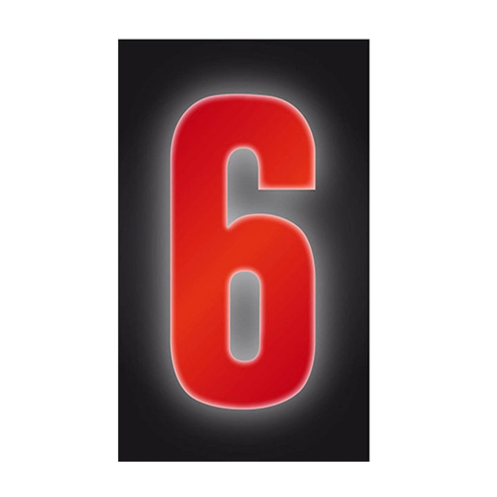 Wheelie Bin/Recycling Box Number Sticker Label - High Viz Red