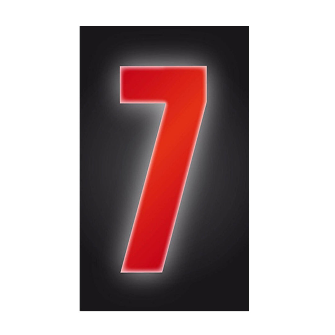 Wheelie Bin/Recycling Box Number Sticker Label - High Viz Red