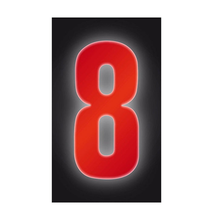 Wheelie Bin/Recycling Box Number Sticker Label - High Viz Red