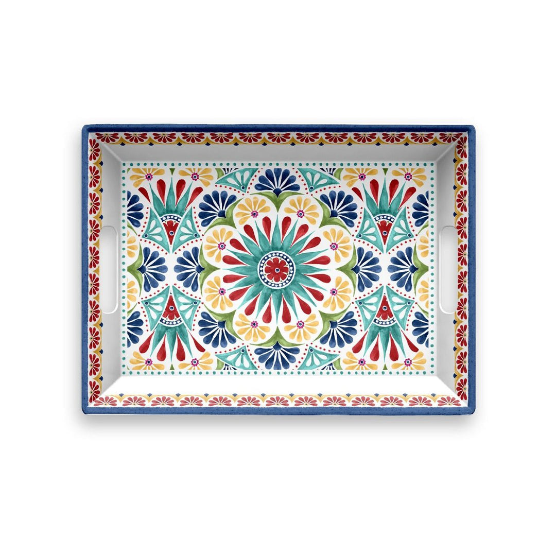 Rio Medallion Rectangular Tray & Mugs Set