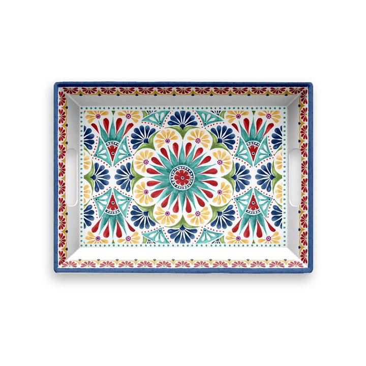 Rio Medallion Rectangular Tray & Mugs Set