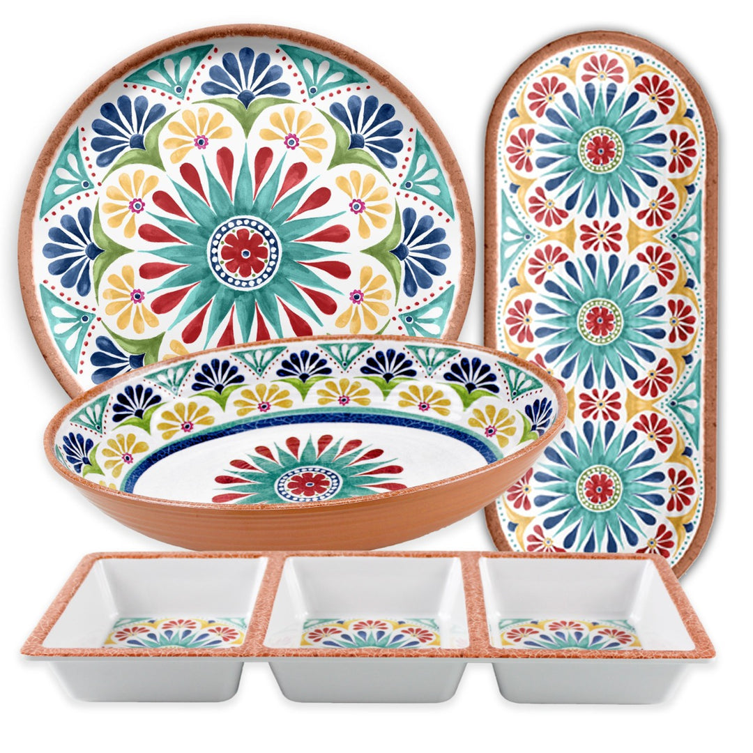 Rio Medallion Melamine Tray Serving Set