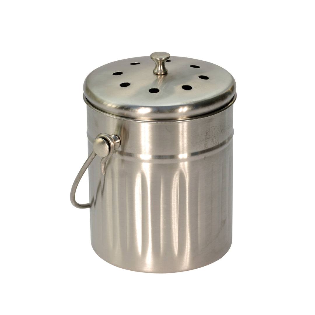 Kilner Mini Brushed Steel Compost Caddy