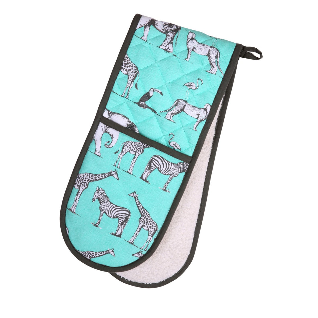 Dexam Sky Blue Safari Double Oven Glove
