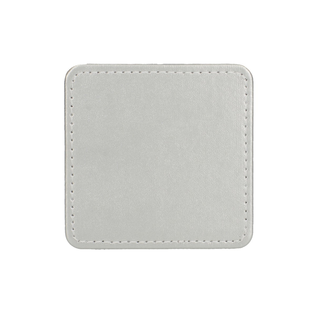 Creative Tops Silver Faux Leather Coasters
