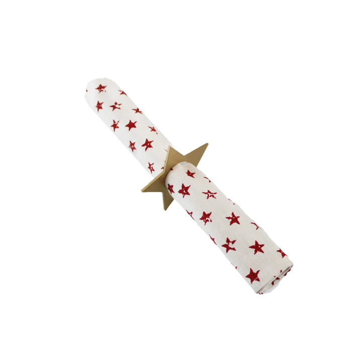 Dexam Gold Star Napkin Rings - Set of 4
