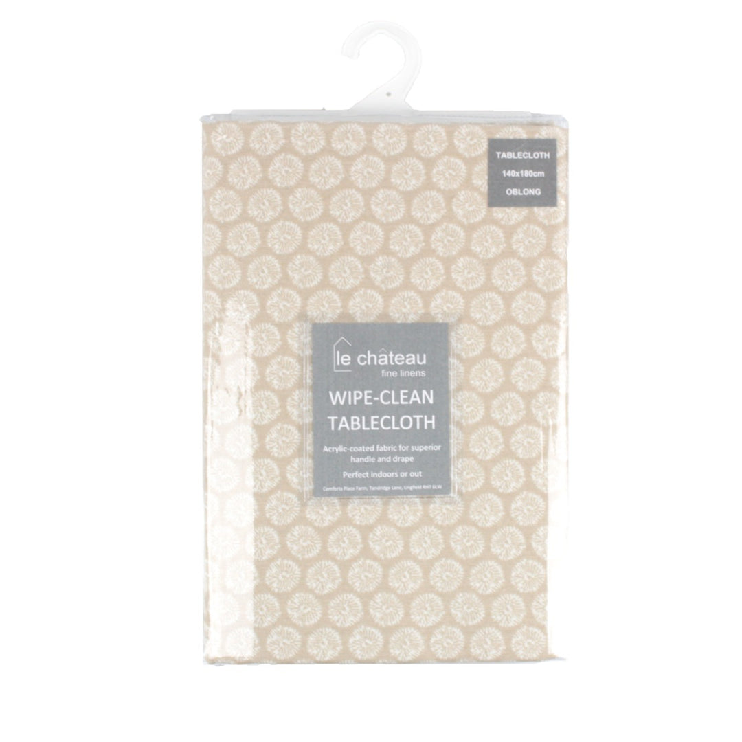 Le Chateau Wipe Clean Tablecloth - Natural Dandelion