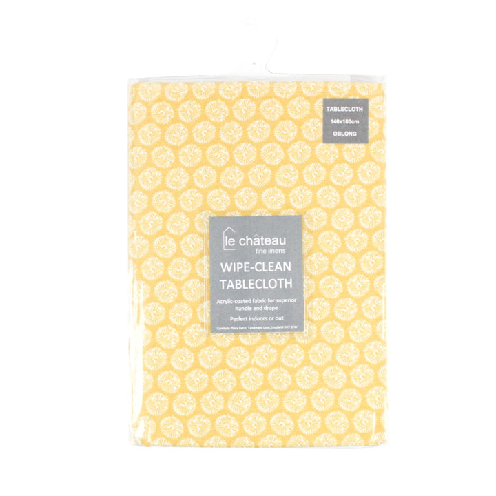 Le Chateau Wipe Clean Tablecloth - Ochre Dandelion