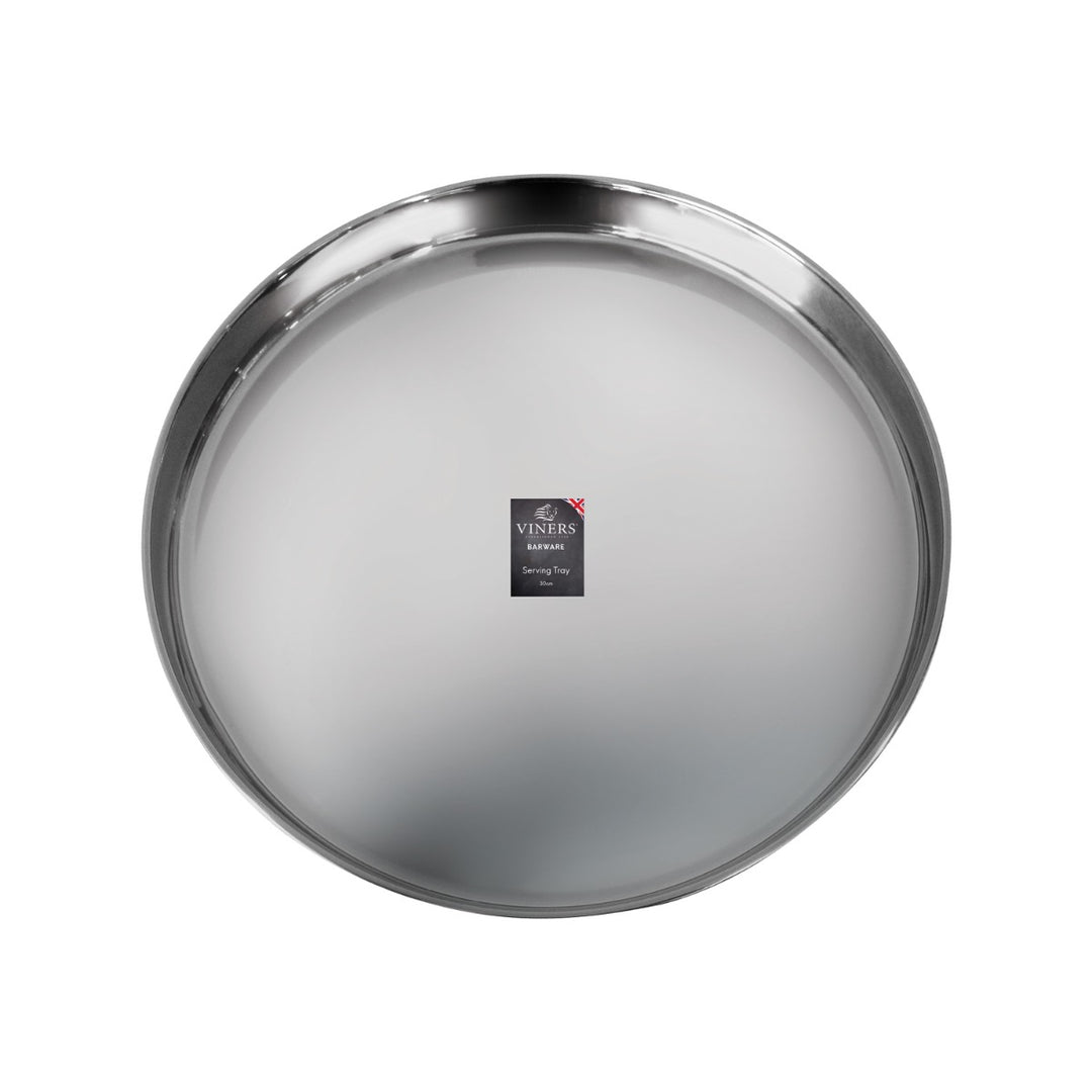 Metal bar tray for serving drinks and canapes