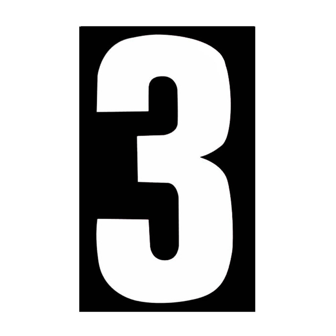 Wheelie Bin/Recycling Box Number Sticker Label - White