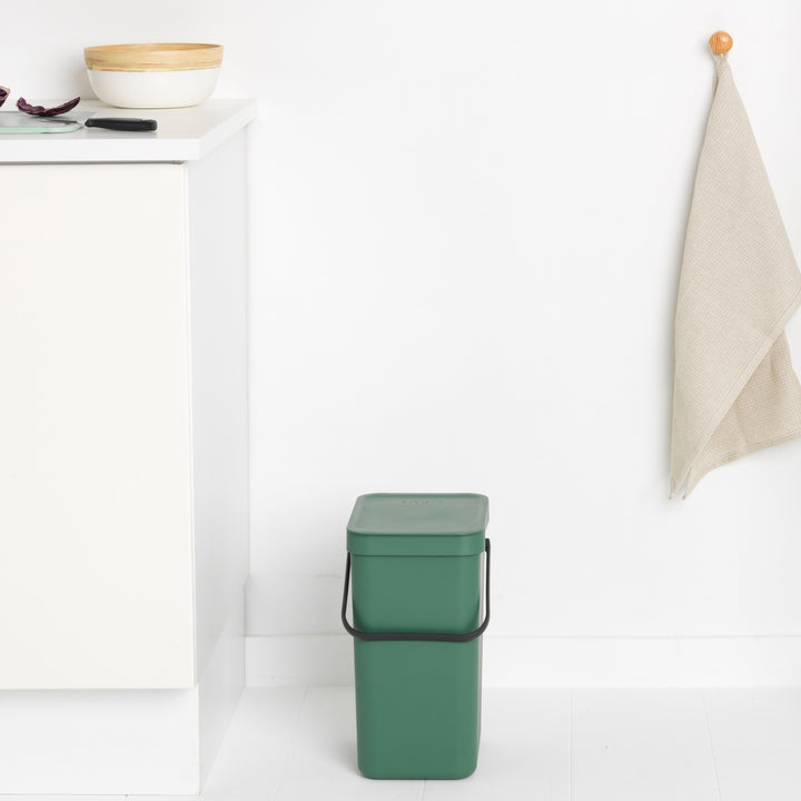 Brabantia Sort & Go Fir Green Recycling Bin - 12L Size