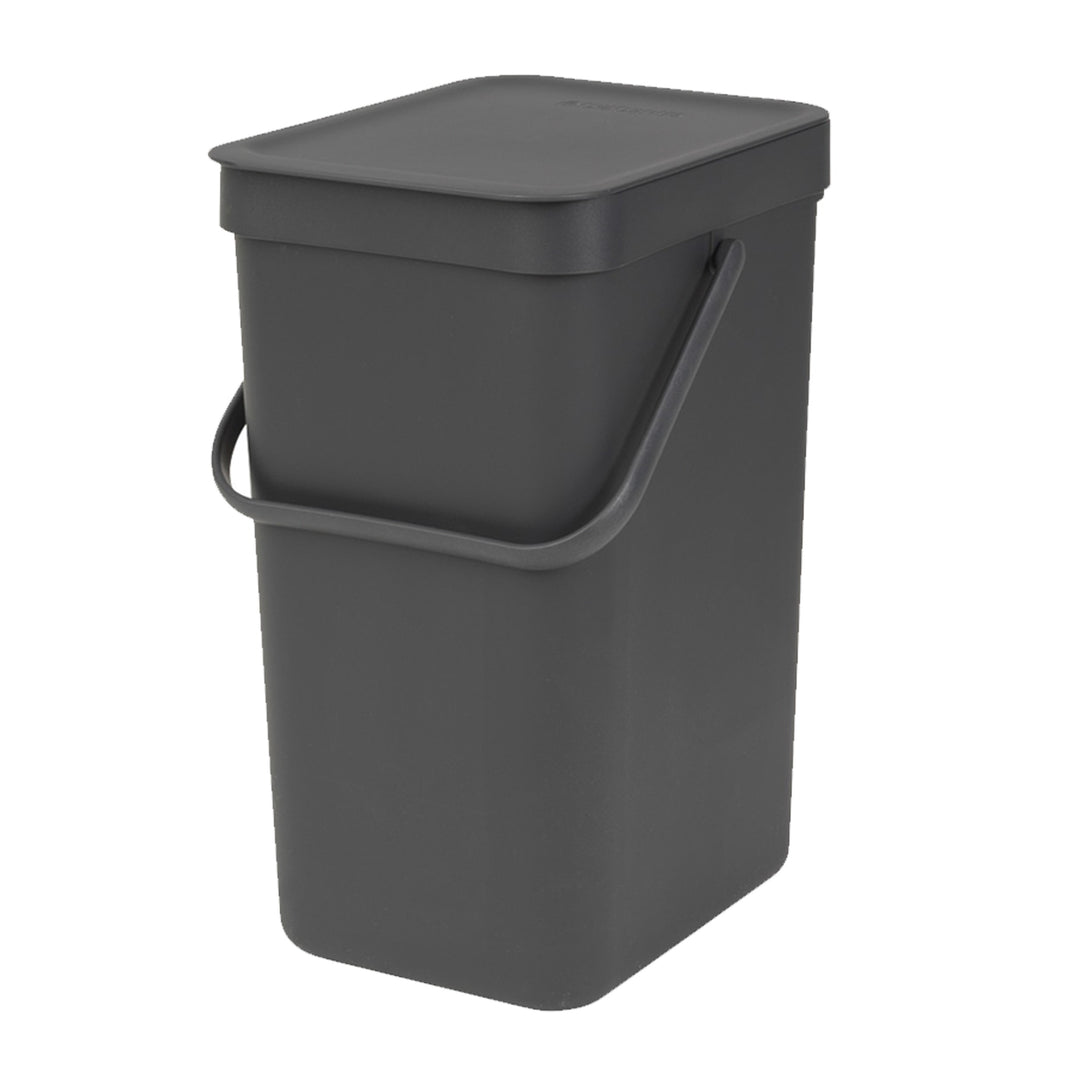 Brabantia Sort & Go Dark Grey Recycling Bin - 12L Size